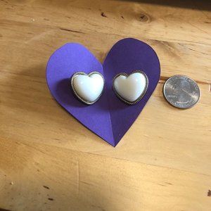classy heart stud earrings